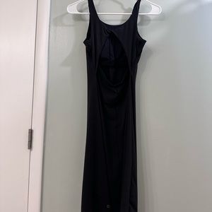 Black Prana tank dress, built in bra.